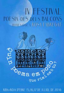 Cartell del IV Festival Poesia des dels Balcons.